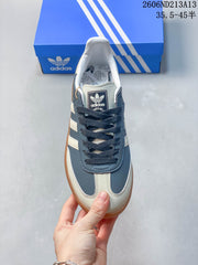 adidas Originals Samba OG Low-Top Sneakers in Blue and Cream