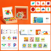 🎁Early Christmas Sale 50% OFF🔥Wooden Magnetic Pattern Block Puzzle Set🧩
