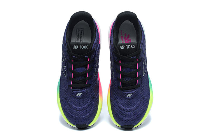 New Balance 1080 Running Shoes in Navy with Multicolor Midsole