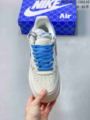 Nike Air Force 1 Low White and Blue Sneakers