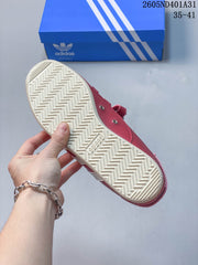 Adidas Samba Vegan OG Red Low-Top Strap Sneakers