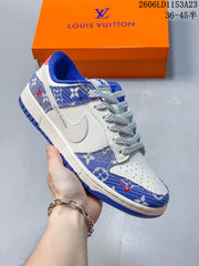 Nike SB Dunk Low Style Sneaker, Cream and Blue FC1688-206