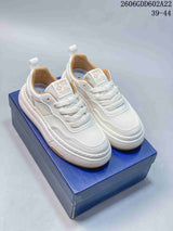 White Low-Top Sneakers with Mesh Panels and Gum Sole