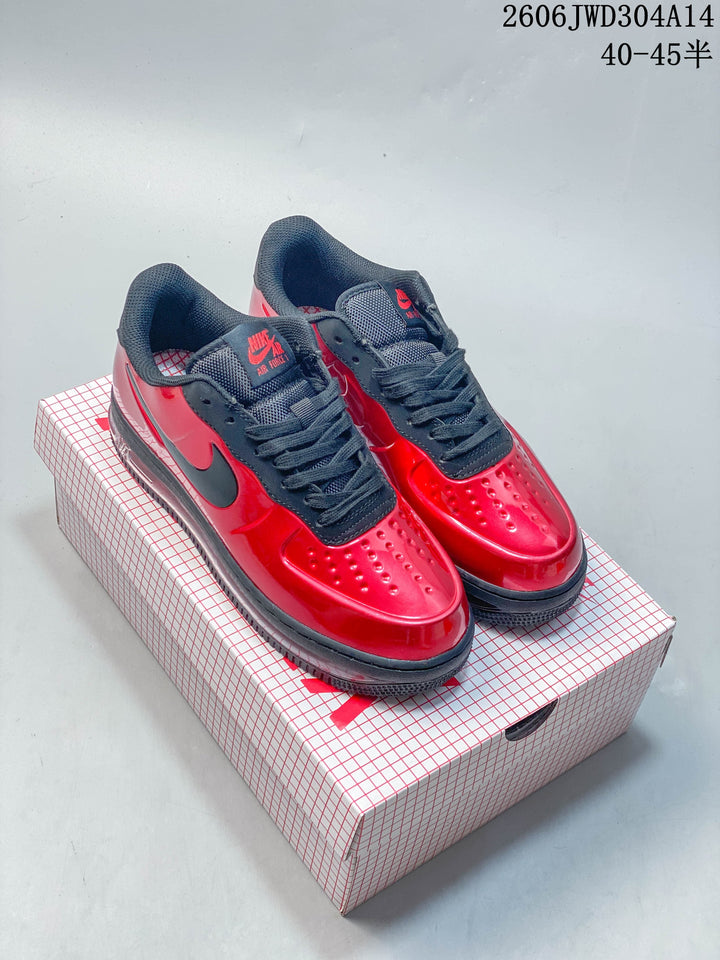 Nike Air Force 1 Posite FL Max Low-Top Sneakers, Red and Black