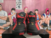 Reebok Red and Black High-Top Basketball Sneakers