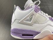 Air Jordan 4 Retro White and Purple Sneakers CT8527-115