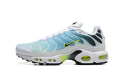 Nike Air Max Plus Sneakers in White, Aqua and Volt