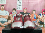 Nike Grey Red Basketball Sneakers