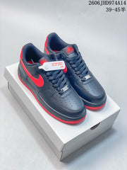 Nike Air Force 1 Low Dark Navy and Red Sneakers