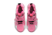 Nike Pink Strap Sneakers with Hook-and-Loop Closures