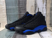 Jordan 13 Black and Royal Blue Sneakers