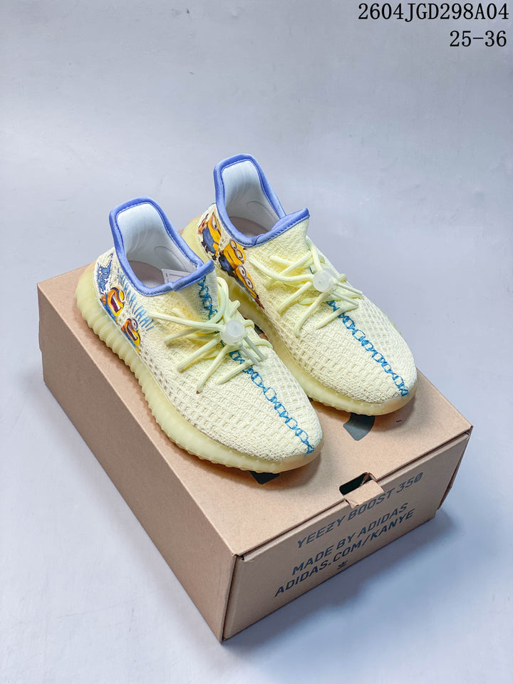 Adidas Yeezy 350 V2 Kids Sneakers with Graphic Details