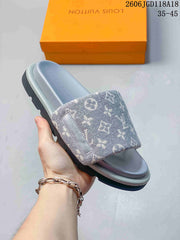 Louis Vuitton Pool Pillow Comfort Monogram Denim Slide Sandals