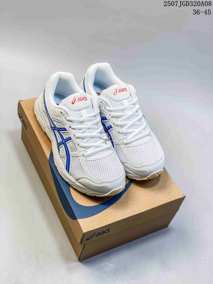 ASICS Gel-Contend 4 White and Blue Running Shoes