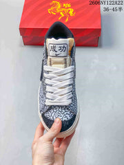 Nike Blazer Low Jumbo Low-Top Sneakers, Gray and Black