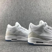 Jordan 3 White Cat Sneakers with Icy Blue Outsole