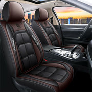 PU leather car seat covers, front set, universal fit for sedans, SUVs, and trucks